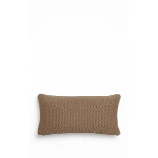 Marc O'Polo Home Dekokissen Nordic knit, aus gestrickter nachhaltiger Baumwolle braun