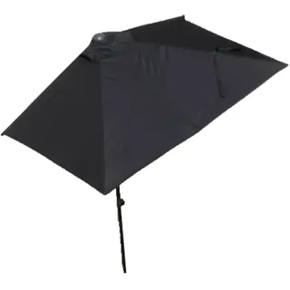 ZIUSFAC Halber Balkonschirm Sonnenschirm Rechteckig Wandschirm 270×150cm 250×130cm Halbschirm Für Balkone Wände Terrasse Höhenverstellbar(Black,270x150cm/8.9x4.9ft)