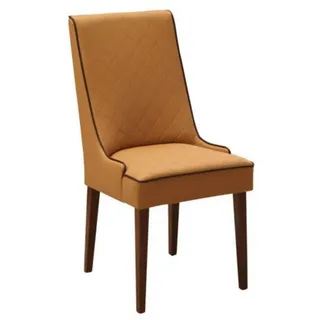 JVmoebel Esszimmerstuhl Set 8x Stuhl Leder Lehnstuhl Polster Stühle Gastro Esszimmer Holz, Made in Europa braun