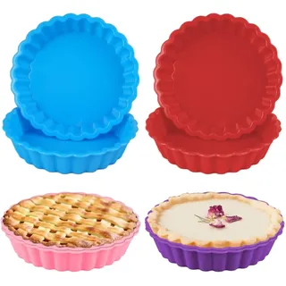Silikon Tortenbodenform, 11cm Obstbodenform, Mini Tartelette Förmchen, Antihaft
