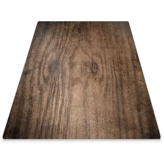 Tulup Bodenschutzmatte Bürostuhlunterlage Bodenmatte Bürostühle Vinylmatte 140 cm x 100 cm, Bodenschutzmatte Bodenmatte Bürostühle braun