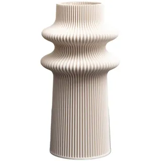 recozy+ Vase TOWER 2 - mit Glaseinsatz - Höhe 21,5 cm - Pebble Taupe