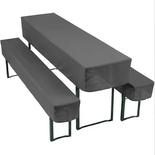 nyvi Biertischhussen Set NYVIGala - 3-teiliges Hussen-Set für Bierzeltgarnitur - Tischhusse 70x220 cm Biertische & 2 Bierbankhussen für 220x25 cm Sitzbänke - 2x 25x220 cm