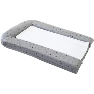 DOMIVA Wickelauflage PVC mit 2 abnehmbaren Schwämmen, Grau