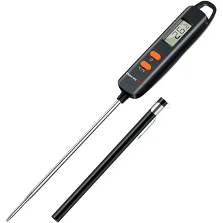 TempPro Fleischthermometer Digital Thermometer Kochen Küchenthermometer | Bratenthermometer Grillthermometer mit Schutzhülle Einstechthermometer für Fleisch Flüssigkeit Baken TP516 ( Ex-ThermoPro )