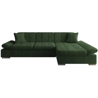 Mirjan24 Ecksofa Cord 5-Sitzer Grün