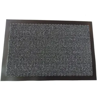 MERTEX Zeitlose Schmutzfangmatte Türmatte Sauberlauf Schmutzmatte Fußabstreifer für Flur Eingangsbereich Haustür innen und außen (grau-schwarz meliert 120 x 300 cm)