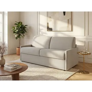 Schlafsofa 4-Sitzer - Liegefläche: 160 cm - Matratzenhöhe: 22 cm mit Memory Schaum - Stoff - Beige - CALIFE