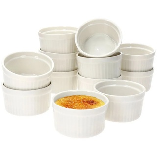 MamboCat Servierschale 12er Set Creme Brulee Schale Bianca 9x5cm weiß - 24302126, Porzellan