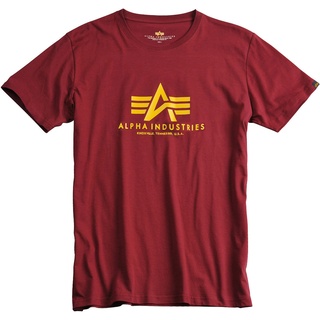 Alpha Industries Basic T-Shirt, rot, Größe L