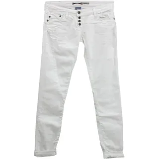 Please, P 68C-LAV1602-F, Damen Jeans Hose Strechtdenim 1102-bianco Ottico L - L