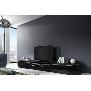 JVmoebel Sideboard Hochglanz Wohnzimmer Sideboard Modern Lowboard TV-Ständer Neu, Made in Europa schwarz