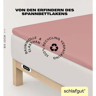 schlafgut Easy Spannbettlaken für Topper Jersey Elasthan 90 x 190 - 100 x 220 cm purple mid