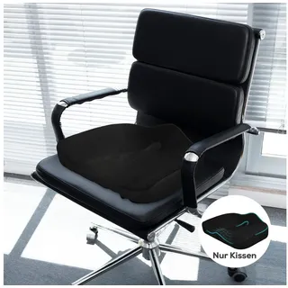 Homcom Orthopädisches Sitzkissen 40 x 40 cm Schwarz
