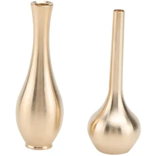 Cabilock 2 STÜCK Messing Mini Vase Teiliges Antike Metallvase Wohnkultur Vintage Tischdekoration Kompakte Kupfervase für Wohnzimmer Geschenkidee