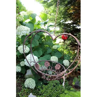 Blumenampel Herz Pflanzhalter Gartendeko Gusseisen Hängedeko Landhausstil