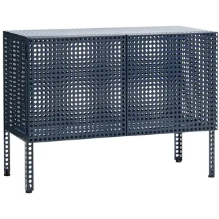 Sideboard | Perforated Cabinet niedrig - Steel Blue