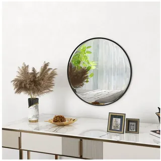 Homcom Wandspiegel 60 x 60 cm Schwarz