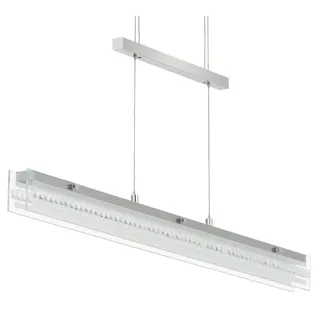 1Fl. Zug-Pendelleuchte Hängeleuchte Hängelampe 20 W 1600 lm Chrom 87,5 cm