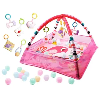 Aga Educational Laufstall mit Bällen rosa - Rosa