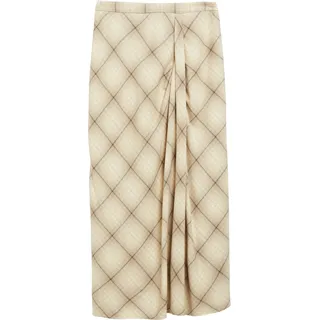 Comma, Midirock Damen Kariert Beige 44