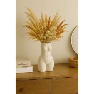 MF Dekovase Vase Aurice Frauenkörper Weiß Porzellan Modern Matt (1 St)