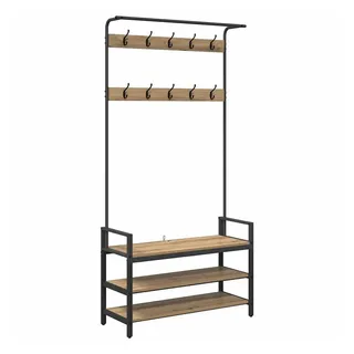 vidaXL Garderobe Kleiderständer Artisan-Eiche 95 x 34 x 184 cm