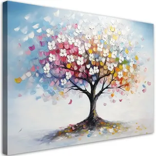 Feeby Leinwandbild, Mehrfarbig, Textil, Baum/Pflanze/Natur, Rechteckig, 60x40 cm, Bilder und Zubehör, Wandbilder, Leinwandbilder