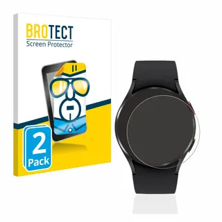 BROTECT Schutzfolie für Samsung Galaxy Watch 4 (40mm) | 2 Stück Transparenter Displayschutz Made in Germany Klare Displayschutz-Folie Clear Einfache Montage Case-Friendly