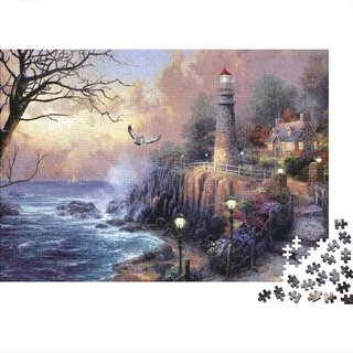 Thomas Kinkade Puzzles 1000 Teile Für Erwachsene, Weltberühmte Gemälde Impossible Puzzle, Farbenfrohes Legespiel Kunst Puzzlespiel, Geschicklichkeitsspiel Für Die Ganze Familie