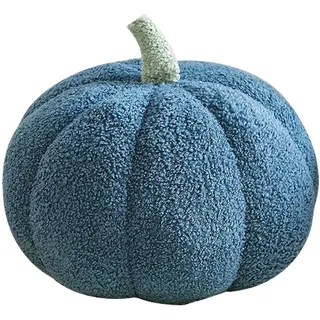 Halloween-kürbis-dekokissen – Weiches Und Flauschiges Kürbiskissen Fürs Sofa – Niedliche Halloween-dekoration – 20 Cm – Blau