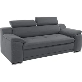 sit&more Couch Kunstleder 3-Sitzer Grau