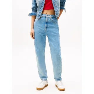 Tommy Jeans Ai4116 Mom Tapered Fit Hochtaillierte Jeans Denim Light 28 32