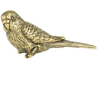 Fauhapyway Goldene Vogel-Figuren aus Messing, kleine Vögel, Statuen, Vintage-Elster-Statue, Miniatur-Desktop-Ornament, Sammlung, Vitrinenfigur