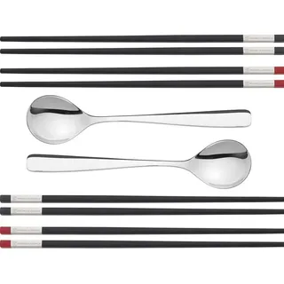 Zwilling Essstäbchen 4 Paar Edelstahl Schwarz