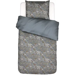 ESSENZA Bettwäsche Ophelia Midnight Swim,135x200 + 1x 80x80 cm, 100% Baumwollsatin, Blumen
