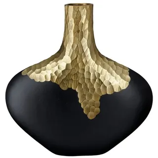 GILDE Dekovase GILDE Vase Favo - gold-schwarz - H. 30cm x B. 30cm x T. 5cm schwarz