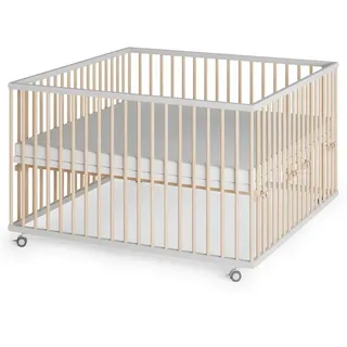 Sämann Laufgitter Matratze, Cloud Air Lattenrost Sprossen weiß/natur Premium – Gr.: 120x120 cm