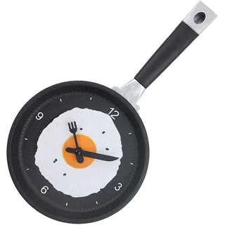 Wanduhr, Abs, Spiegelei, Bratpfannenform, Geräuschlos, Batteriebetrieben, Für Schlafzimmer, Wohnzimmer, Küche, Rosa