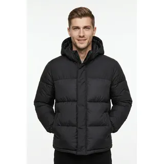 Steppjacke JACK & JONES "JCOUNION PUFFER JACKET SN", Herren, Gr. M, schwarz, Web, Obermaterial: 60% Polyester, 40% Nylon, unifarben, regular fit, Jacken Steppjacke