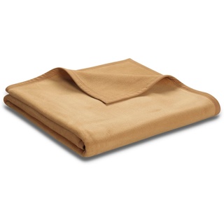 Kniedecke Unicolour, Biederlack, in vielen Farben, Kuscheldecke braun