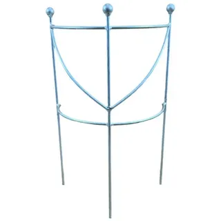 Hirsch Terracotta Rankgitter Staudenhalter halbrund H:50 B:30 T:16cm Vollmaterial, massiv-stabil-freistehend silberfarben