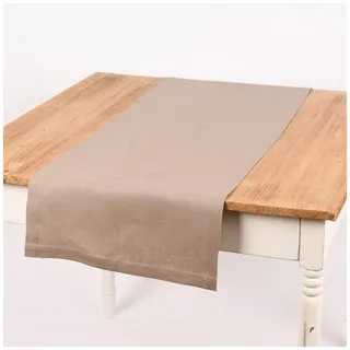 Tischläufer Magma Tischläufer Leinen LION einfarbig taupe 40x145cm, allergikergeeignet,atmungsaktiv,pflegeleicht braun