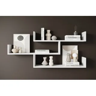 Home affaire Wandboard Wandregal Trio, 1-tlg., Hängeregal mit 3 Ablageflächen, modernes Design, variabel einsetzbar weiß