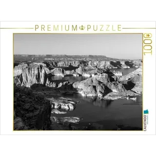 CALVENDO Puzzle Ein Motiv aus dem Kalender Der Südwesten Utahs in schwarz und weiß 1000 Teile Lege-Größe 64 × 48 cm Foto-Puzzle für glückliche Stunden