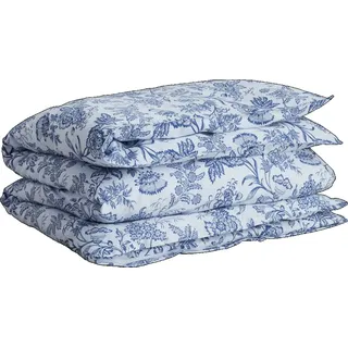 GANT Floral Bettdeckenbezug einzeln Farbe College Blue Größe 155x220