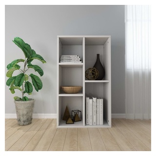 furnicato Bücherregal Bücherregal/Sideboard Hochglanz-Weiß 50x25x80 cm Holzwerkstoff weiß