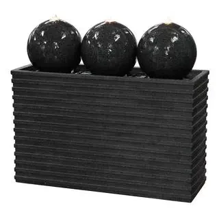 Dehner Polyethylen-Gartenbrunnen Tribola, solarfähig, ca. H86 cm