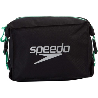 Speedo Unisex Erwachsene Pool Slide Bag Pooltasche, Schwarz/Grün Glow, Einheitsgröße