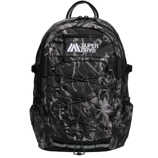 Superdry Damen Outdoor 28L Rucksack Holzmaserung Schwarz 1SIZE